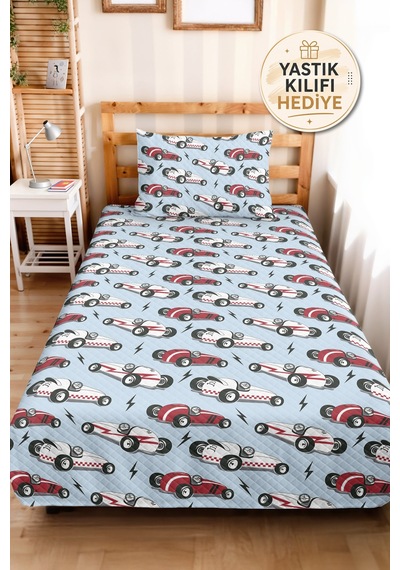 Evimde Bambaşka Mavi Araba Modern Erkek Çocuk Pike Takımı-kırmızı Yarış Desenli Bebek Odası Yatak Örtüsü-160x220 CM Evimde Bambaşka Mavi Araba Modern Erkek Çocuk Pike Takımı-kırmızı Yarış Desenli Bebek Odası Yatak Örtüsü-160x220 CM