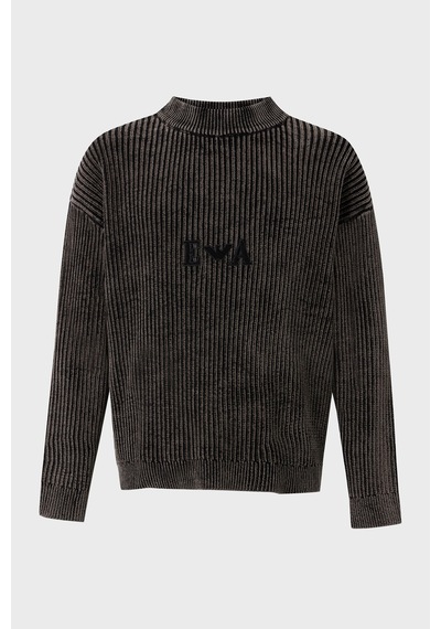 Emporio Armani Logolu Dik Yaka Kazak Erkek Kazak Em006450 Af29845 F6008 Kahve