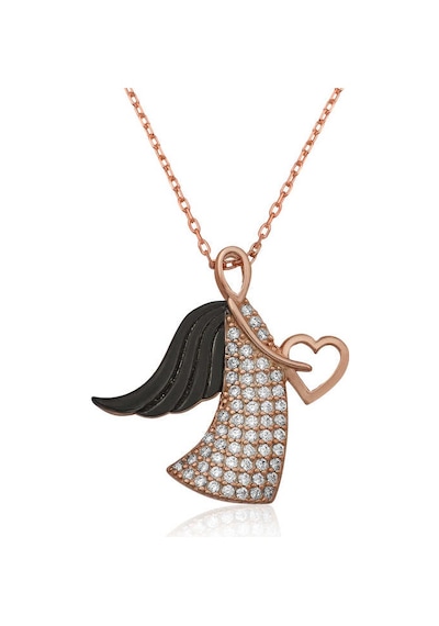 925 Ayar Gümüş Melek Anne Gümüş Kolye Rose Gold