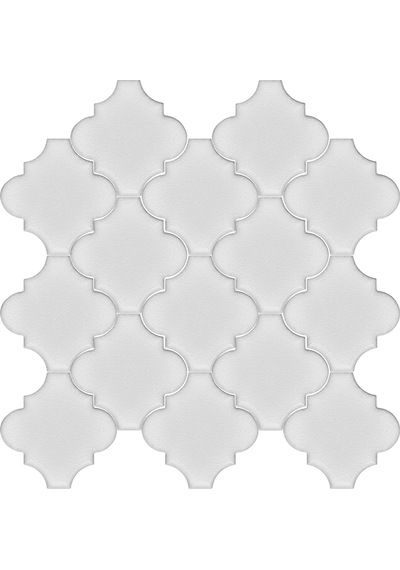 Armada Çini 12x12 Ottoman Düz Arabesk Beyaz Çini Karo Seramik