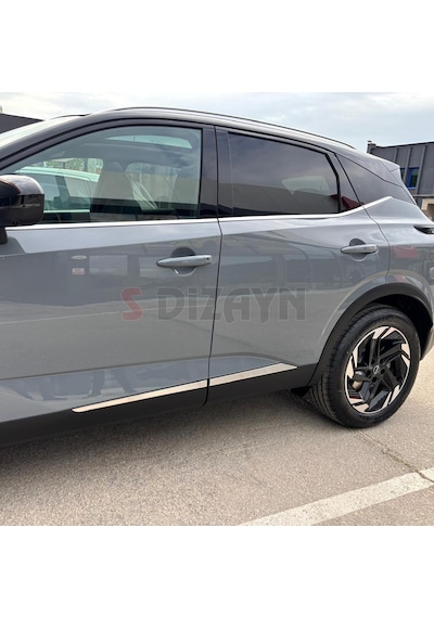 S-dizayn Nissan Qashqai Krom Yan Kapı Çıtası 4 Prç 2021 Üzeri Mat Krom