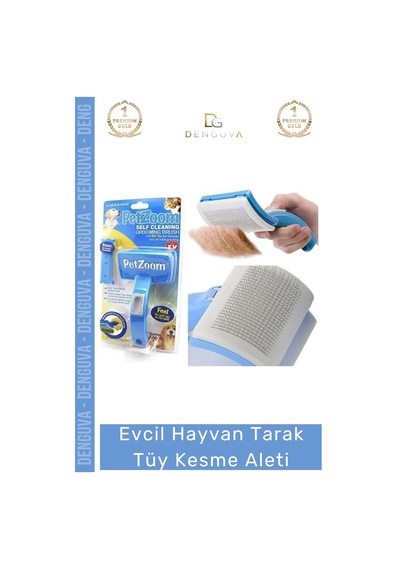 Petshop Kedi Köpek Tüy Toplayıcı Paslanmaz Çelik Kaliteli Evcil Hayvan Tarak Tüy Kesme Aleti