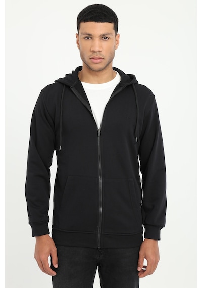 Dufy Erkek Regular Fit Kapüşonlu Siyah Sweatshirt-19452