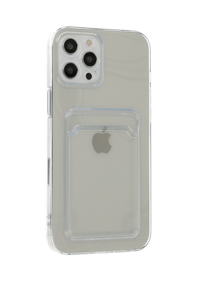 Apple iPhone Uyumlu   12 Pro Max Kılıf Kart Şeffaf Silikon - Şeffaf Şeffaf