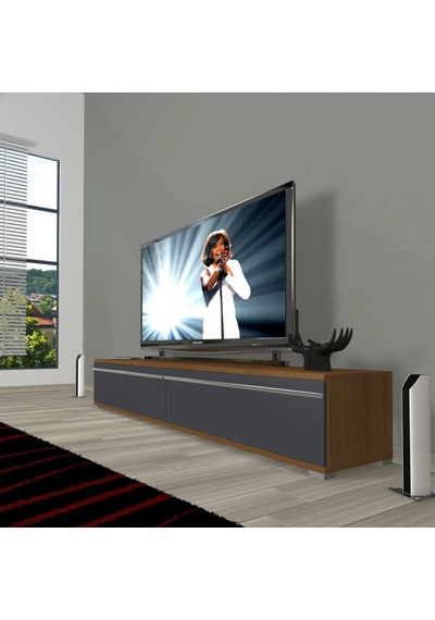 Decoraktiv Eko 140t Mdf Tv Ünitesi Tv Sehpası - Ceviz - Antrasit Ceviz - Antrasit Decoraktiv Eko 140t Mdf Tv Ünitesi Tv Sehpası - Ceviz - Antrasit Ceviz - Antrasit