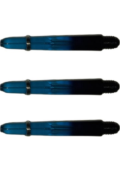 5 Set 15 Adet 35mm Mavi-siyah Polikarbon Şeffaf Dart Shaft-şaft