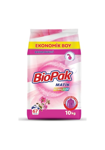 Biopak Matik Toz Deterjan 10kg Renkliler