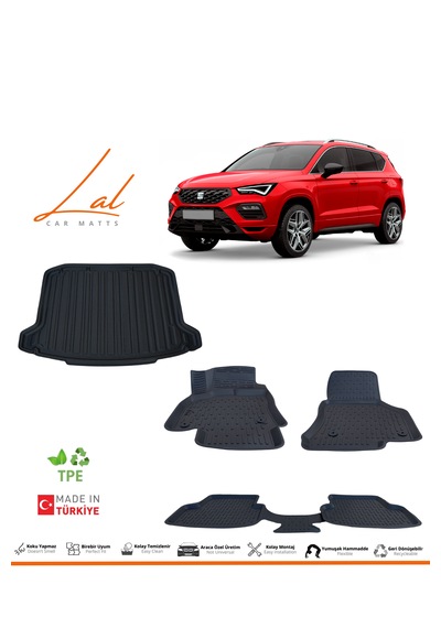 Lal Auto Seat Ateca 3d Havuzlu Paspas Bagaj Havuzu Seti 4x2 2017 Ve Sonrası Uyumlu