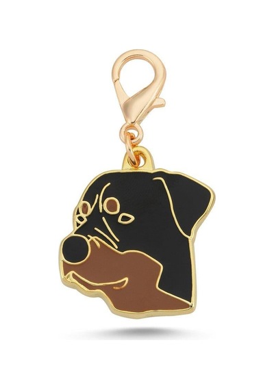 Rotweiler Altın Kaplama Mineli Tasma Aksesuarı Renkli