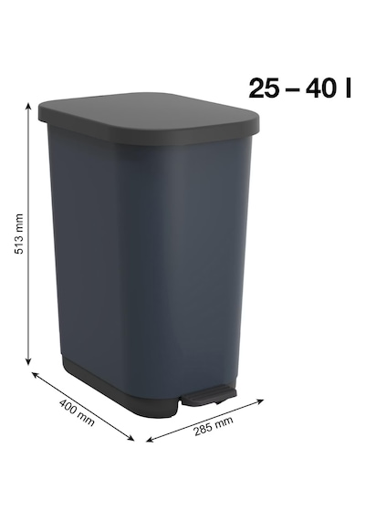 Ribo Pedallı Softclose Çöp Kutusu 35l - Mavi