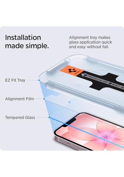Apple İphone 17e / 16e / 14 / 13 Pro / 13 Pro Cam Ekran Koruyucu Kolay Kurulum Glas.tr Ez Fit Slim Hd 2 Adet - Agl0338