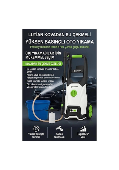 Lutıan Lt518 1600 Watt 130 Bar Basınçlı Yıkama