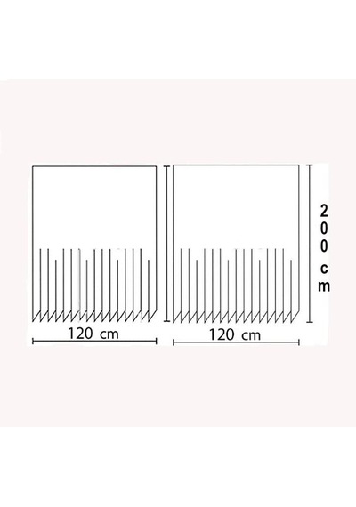 Tropik Zethome Banyo Duş Perdesi 8441 Çift Kanat 2x120x200 Çok Renkli