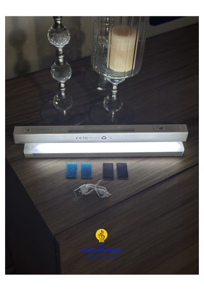 Hareket Sensörlü Şarjlı Led Lamba 30 Cm Beyaz Renk