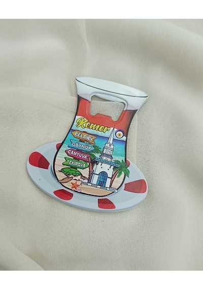 Magnet Açacak Gazoz Şişe Açacağı Mıknatıslı Buzdolabı Süsü Çay Bardak Tabak Kule Çok Renkli