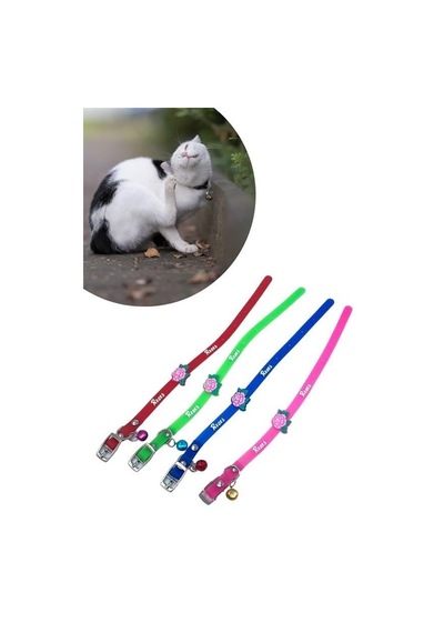 M M Çıngıraklı Zilli Sevimli Renkli Slikon Kedi Köpek Boyun Tasması