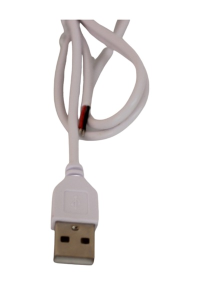 100 Cm 2 Amper Swich'li Açık Uçlu Anahtarlı Beyaz Usb Kablo Usb Erkek Kablo