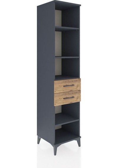 Hyperion Dolap 4 Raflı 2 Çekmeceli 44x44x195 Antrasit-çam Antrasit