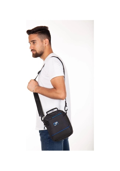 Newish Polo Erkek Quatro Kumaş El Ve Omuz Çantası New313 - Siyah - Mavi