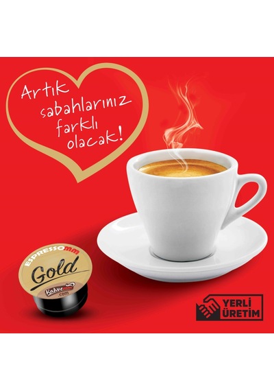 Espressomm® Tchibo Cafissimo Makineleri İle Uyumlu Gold Kapsül Kahve 10'lu