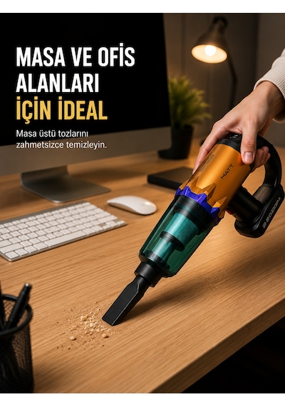 Tek Kablosuz Araç Süpürgesi Yıkanabilir Filtreli Taşınabilir El Tipi Süpürge Najmaddin