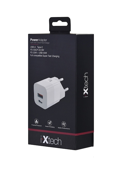 Ixtech 6971202170683 33w Akıllı Hızlı Şarj Cihazı Beyaz