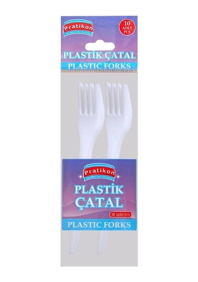 Standart Plastik Çatal 10'li Belirtilmemis