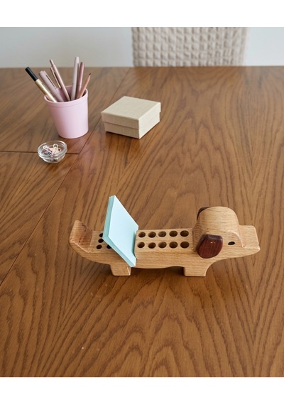 Ahşap Köpek Kalemlik Organizer