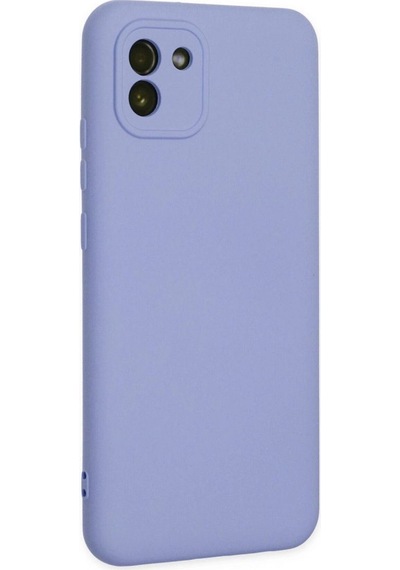 Samsung Galaxy A03 Kılıf Nano İçi Kadife Silikon - Lila