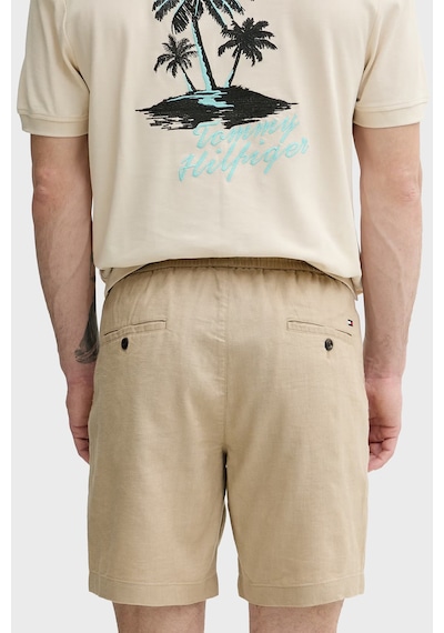 Tommy Hilfiger Bağlamalı Normal Bel Keten Bermuda Short Erkek Short Mw0mw44353 Aeg Bej