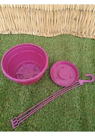 Safir Makrome Saksı 3,4 Litre Vişne Renk