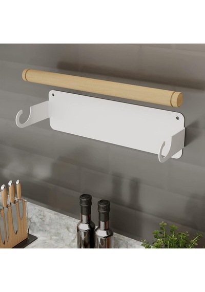 Lmz Yapışkanlı Doğal Gürgen Ağaç Ahşap Bar Metal Rulo Kağıt Havluluk, Kağıt Havlu Standı, Banyo Mutfak Havl Diğer