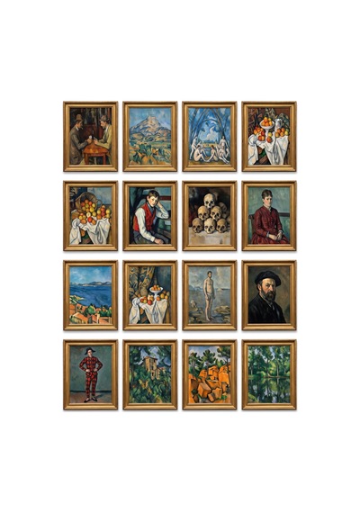 Paul Cézanne Tabloları 16'lı Sticker Seti Laptop Defter Planlayıcı Etiketi Çok Renkli