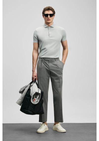 Lufian Nalon Smart Erkek Chino Pantolon Slim Fit Açık Gri Açık Gri 111190365100180