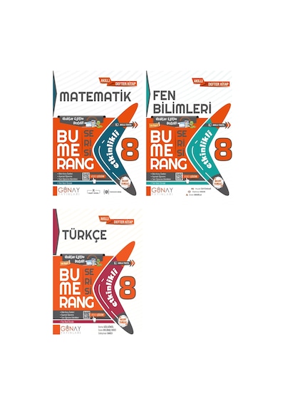 Lgs 8. Sınıf Bumerang Matematik Fen Bilimleri Ve Türkçe 3lü Set