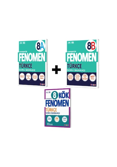 Fenomen 8. Sınıf Türkçe Soru Bankaları Seti A - B - Kök