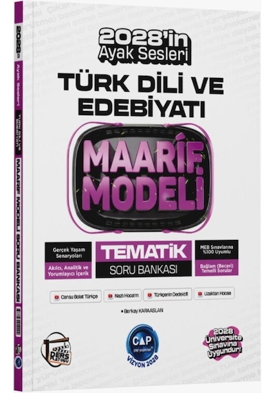 Çap Yayınları Üniversiteye Hazırlık Türk Dili Ve Edebiyatı Ders Platosu Maarif Modeli Tematik Soru Bankası