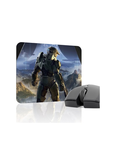 Halo Kaymaz Dikişli Kauçuk Oyuncu Mousepad V3 - 22x18 Gaming Mouse Pad Fare Altlığı