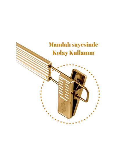 Pantolon Etek Askısı Plastik Gold Kaplama 5 Adet Diğer