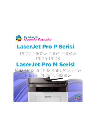Hp Laserjet Pro M1212nf .  Toner Çipli Ce285a 4'lü 1.600 Sayfa