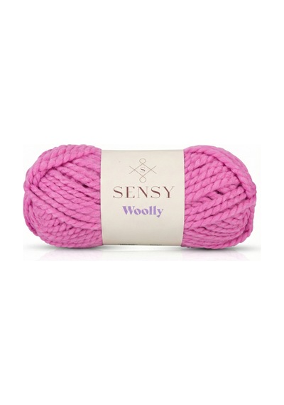 Sensy Premium Woolly El Örgü Ipi Atkı Bere Şapka Ip Panço Ipi Hırka Ipliği Pembe
