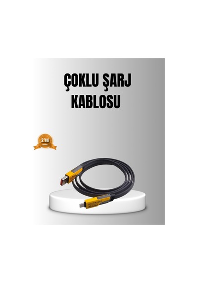 65w 4 Ü 1 Arada Örgülü Hızlı Şarj Kablosu Usb-c Usb-a Çoklu Şarj Dayanıklı Diğer