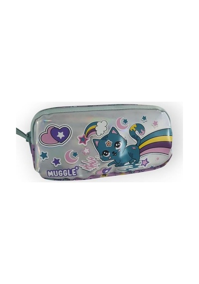Muggle The Orıgınal Sweet Cat Mor İki Bölmeli Kalemlik Mu.7433 Çok Renkli