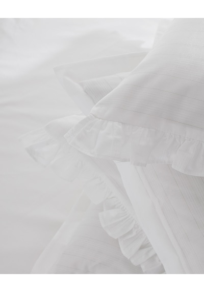 Madame Coco Julien King Size %100 Pamuk Fırfırlı Nevresim Takımı - Beyaz 8684427124185 Beyaz