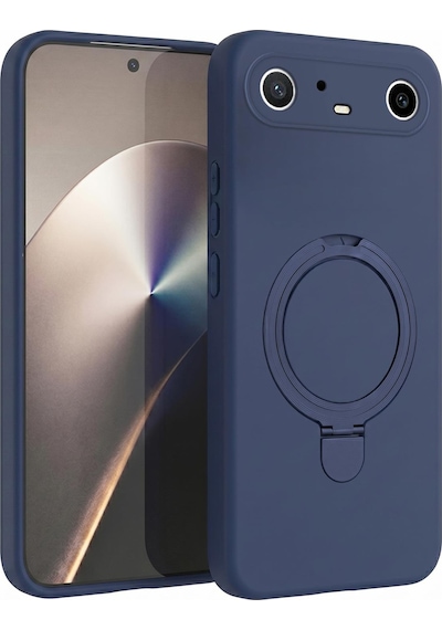 Microsonic Tecno Spark Slim 5g Kılıf Aura Stant Magsafe Lacivert -