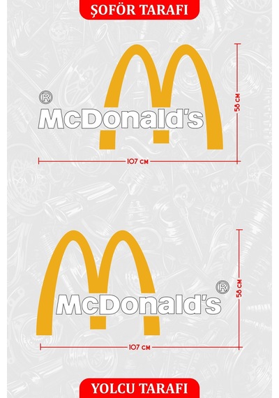 Mcdonalds Yan Gövde Sticker Çift - 864812107