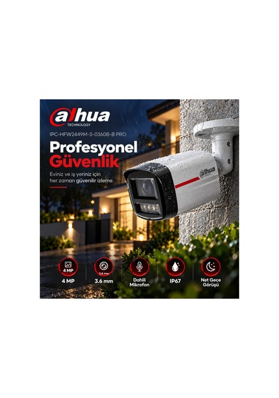 4mp 3.6mm Wizcolor Dahili Mikrofonlu Poe Ip Bullet Kamera