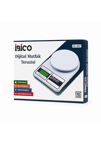 Dijital Pilli Mutfak Terazisi 10 Kg / 1 G Açık Bej