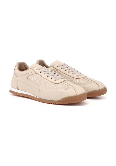 Gönderi(R) Gönderi R Kadın Bej Lastik Bağcıklı Hakiki Deri Sneaker Ddza83742547