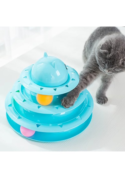 Petürkiye Eğlenceli Üç Katlı Kedi Oyuncağı Seti
